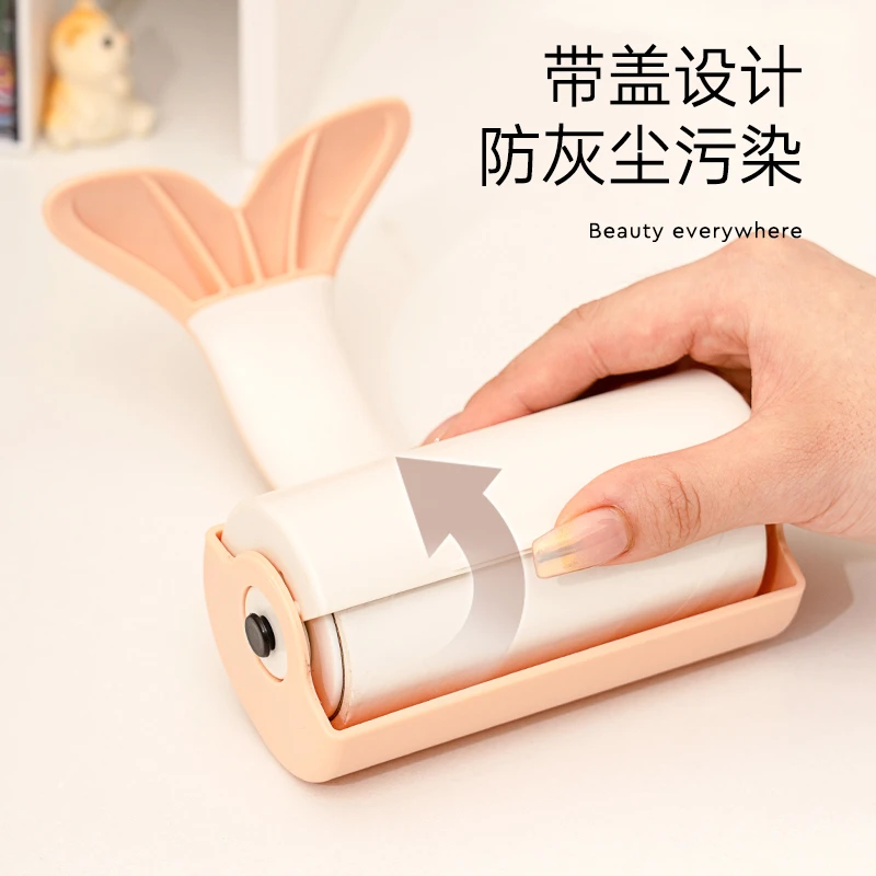 粘毛器滚筒可撕式粘尘纸滚刷床上吸毛去毛刷头发衣服黏毛粘毛神器