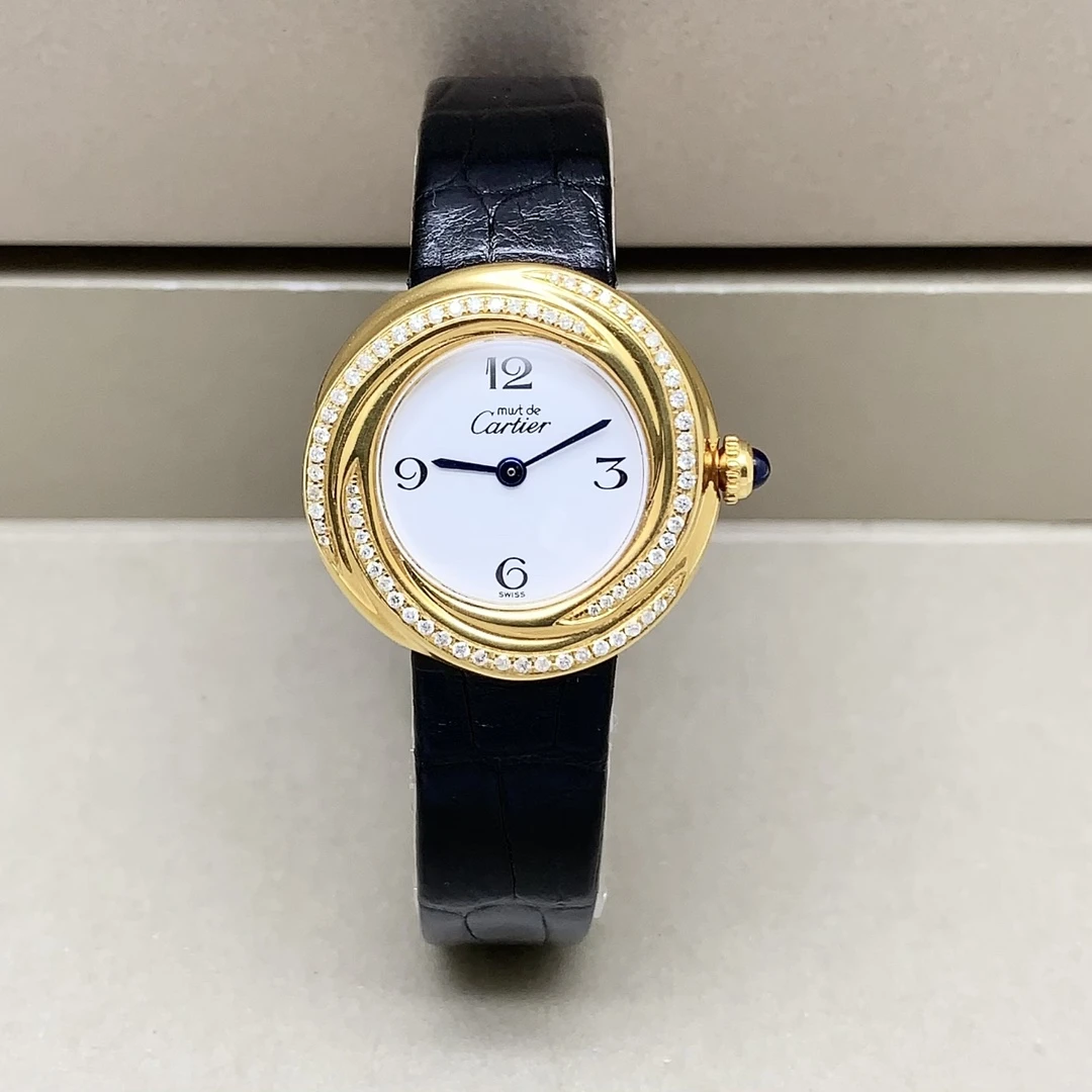 95新 Cartier/卡地亚 小旋风/时光流转/27mm/后钻/优雅石英女表