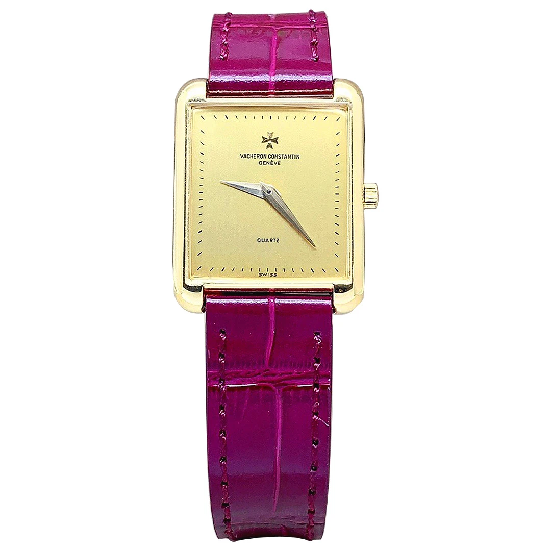 95新 Vacheron Constantin/江诗丹顿 23x28.5mm/18k金/石英女表