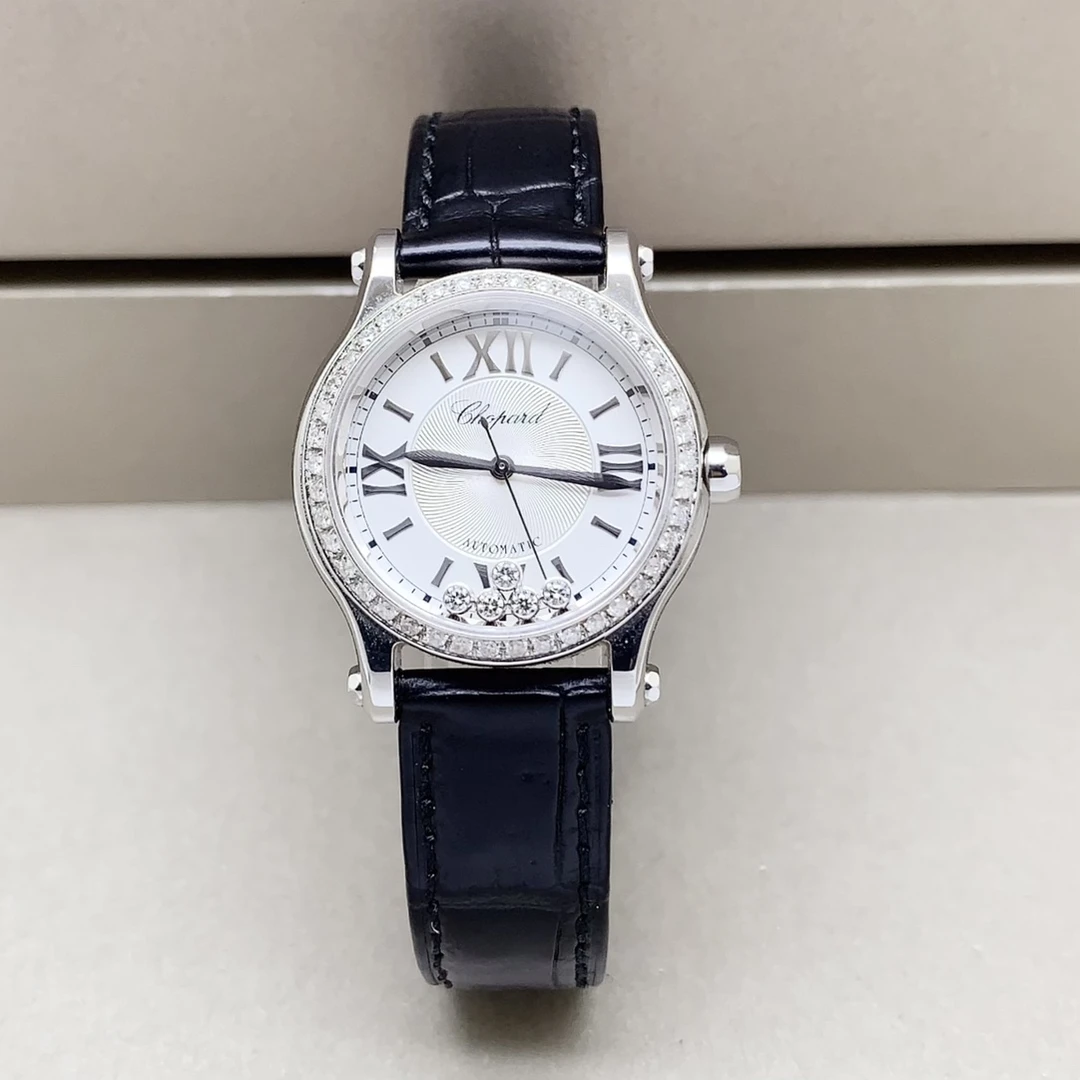 99新 Chopard/萧邦 快乐钻/30mm/后镶钻/自动机械经典女表手表