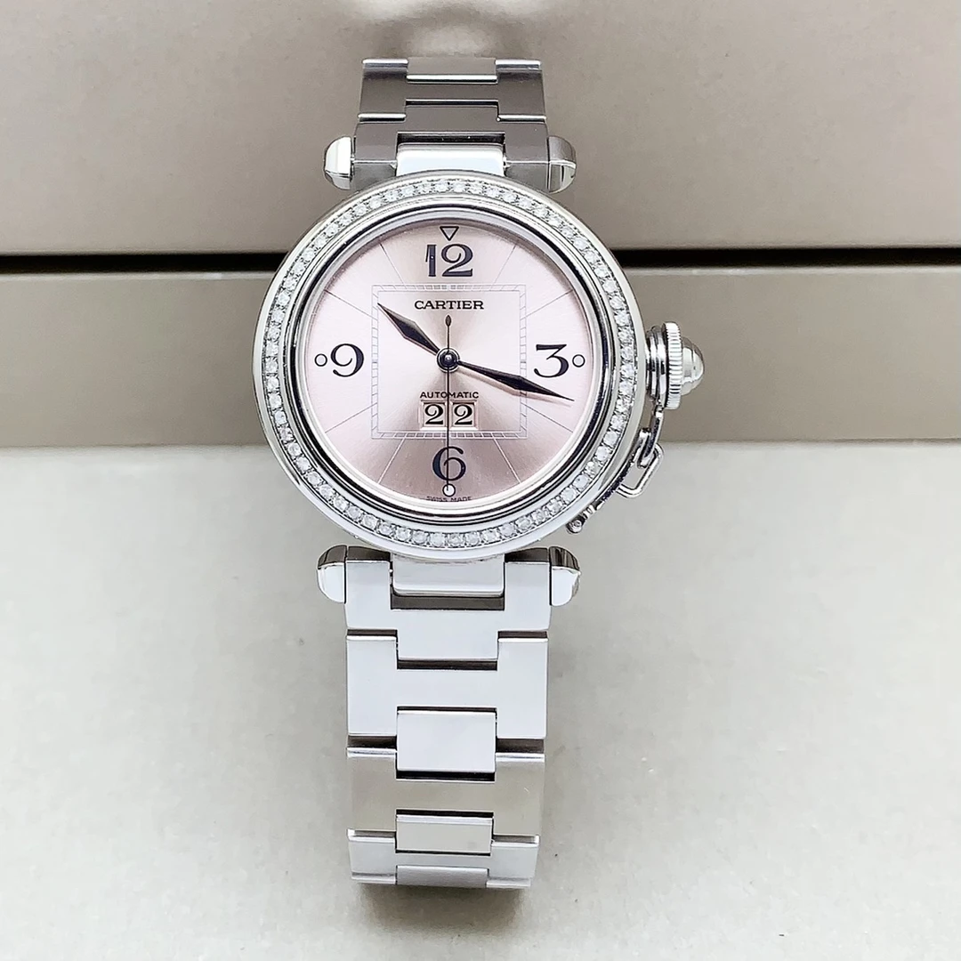 95新 Cartier/卡地亚 帕莎系列/35mm/后钻/自动机械优雅女表