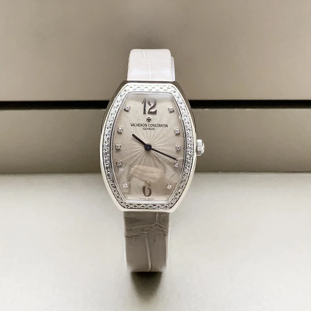 95新 Vacheron Constantin/江诗丹顿 18k金原钻/25540/石英女表
