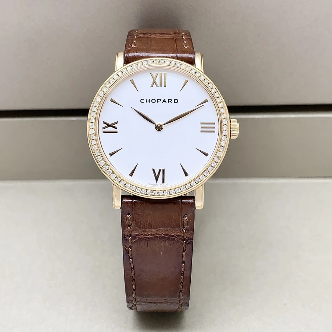 95新 Chopard/萧邦 CLASSIC系列/18k金/36mm/后钻机械女士手表