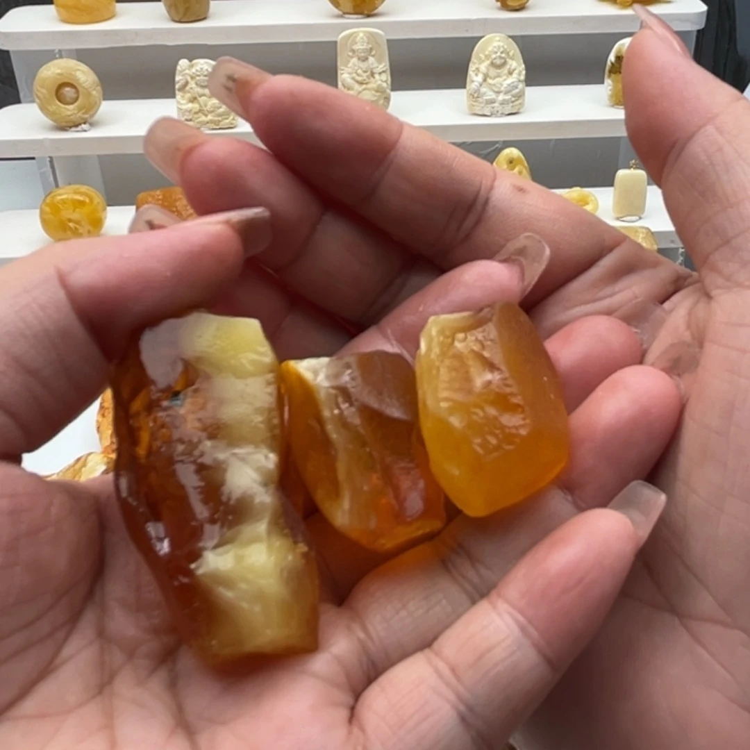 定制琥珀未镶嵌脚*