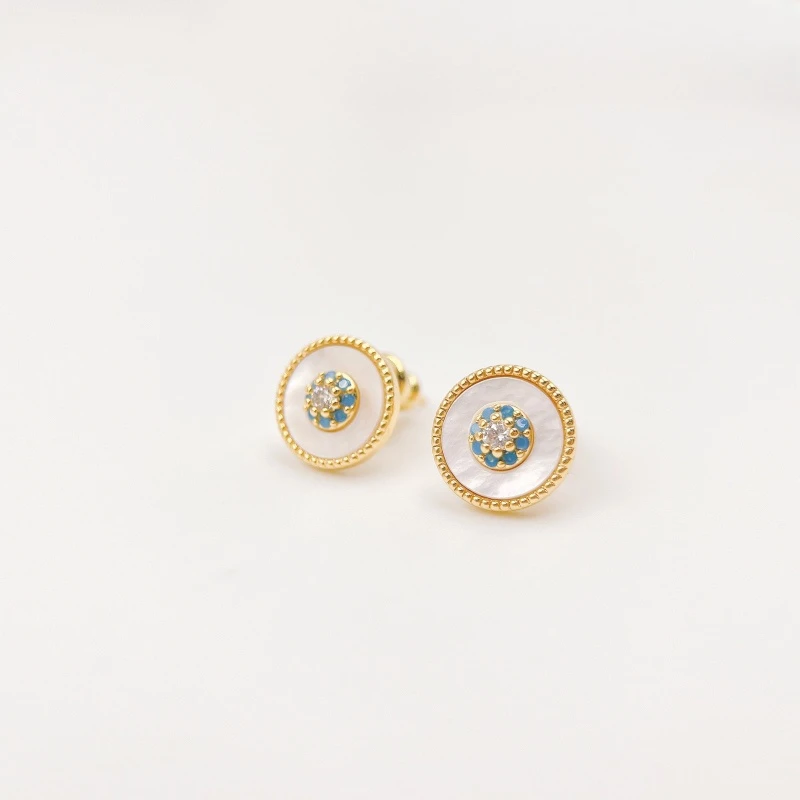 铜合金贝壳耳饰 【1757】法/爱丽丝/海神波塞冬耳钉