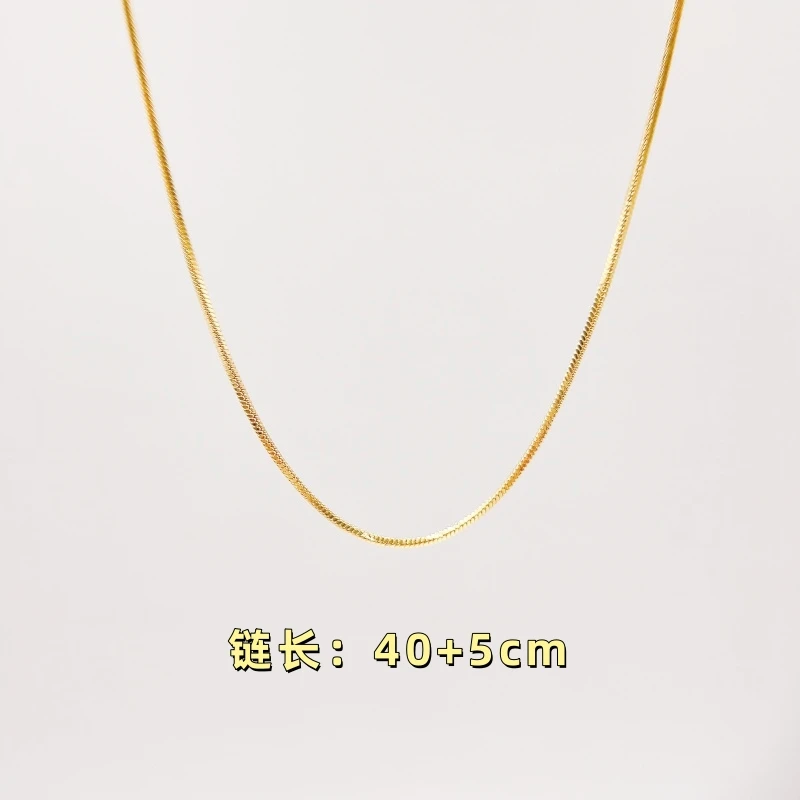 铜合金项链 【1614】美/made/布鲁克林百搭金色蛇骨链饰品链子简约