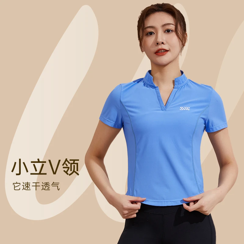 SW速惟polo领运动T恤上衣女速干透气弹力户外翻领速干衣女士 4795