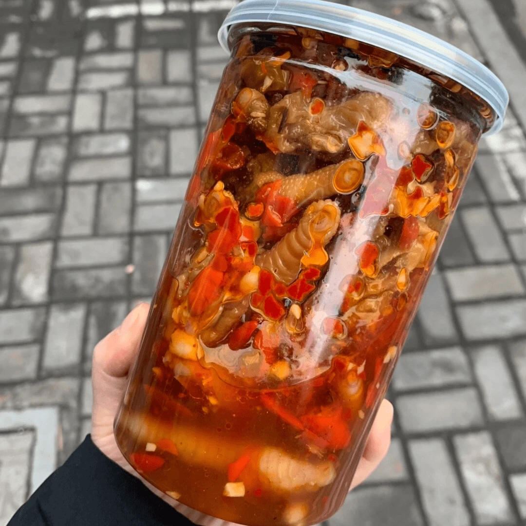 徐老板酸辣蒜蓉有骨鸡爪520克*4瓶