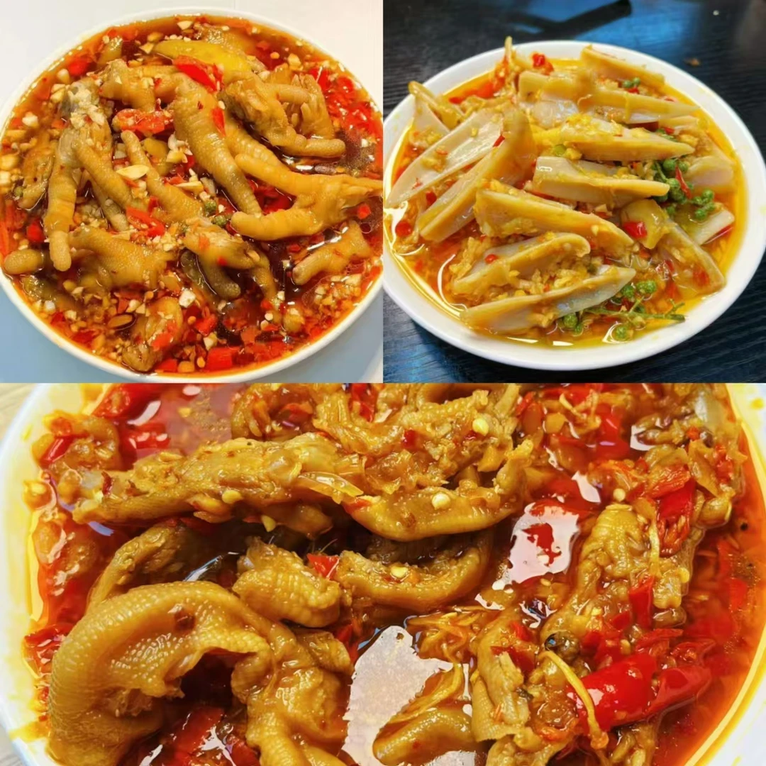 徐老板有骨鸡爪520克*1瓶+无骨鸭爪500克*1瓶+三角骨500克*1瓶