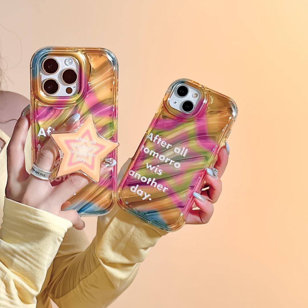 ins风晕染五角星渐变适用于苹果14promax/13/12/11