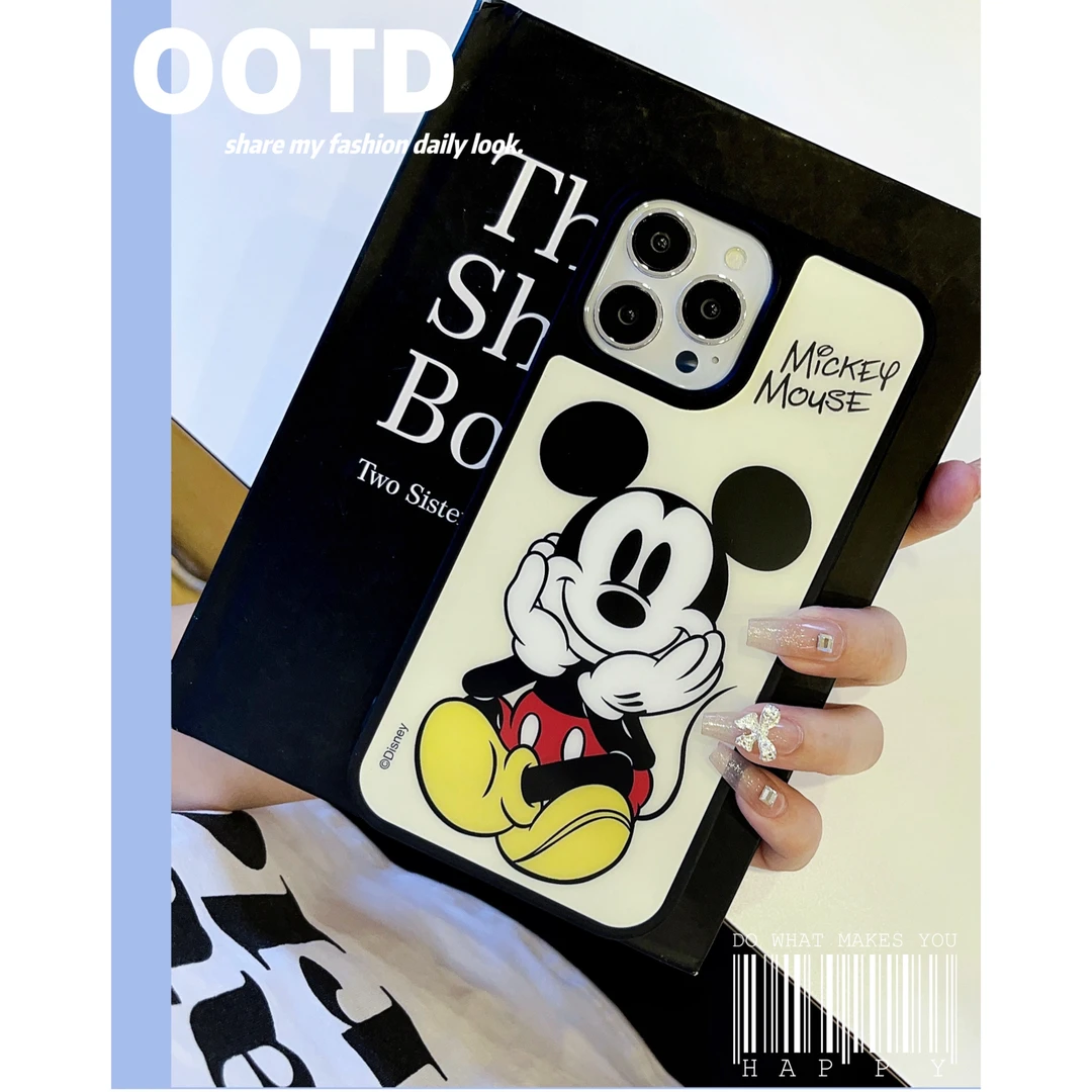 ins风迪士尼正版授权米奇适用于苹果15promax/14/13/12全包手机壳