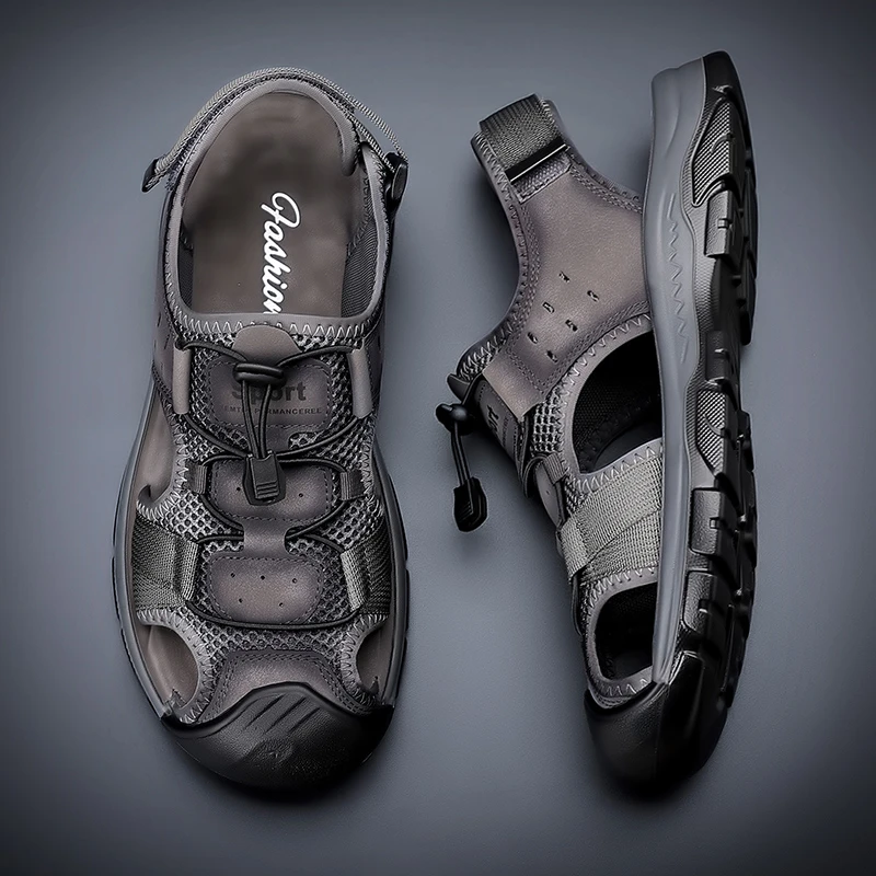 法菲欧男士夏季新款软底男款休闲外穿户外时尚大码沙滩凉鞋百搭款