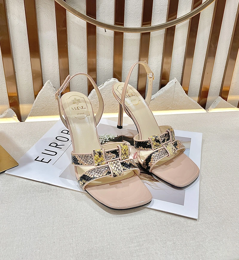 MIDITU/米蒂图 法式夏季气质高跟鞋2025年新款细跟时尚仙女风