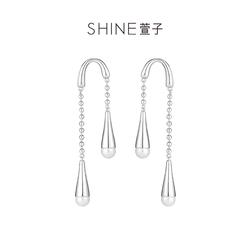 萱子 合金耳饰 SHINE潮酷时尚水滴耳环长款