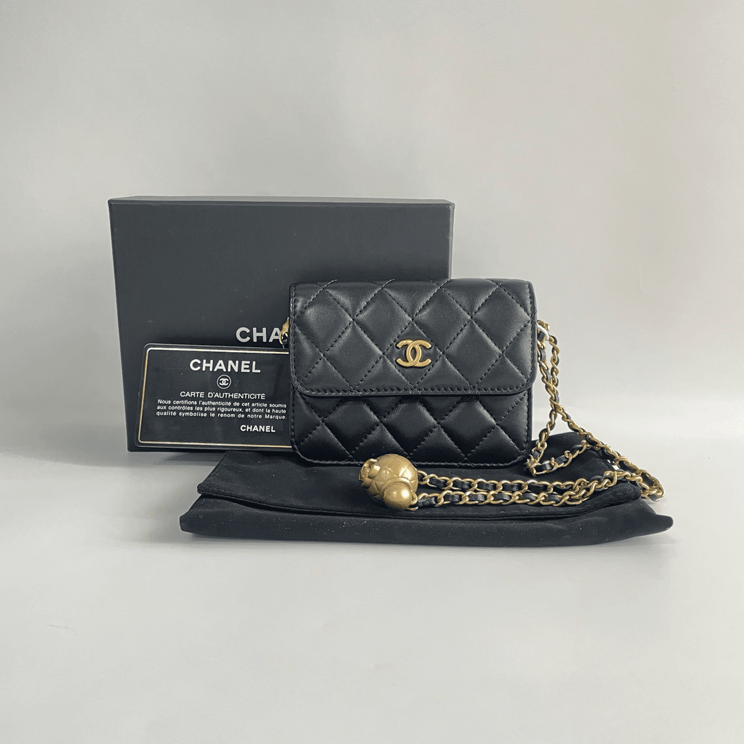 99新 Chanel/香奈儿 Rose/香奈儿金球腰包31开带卡784603