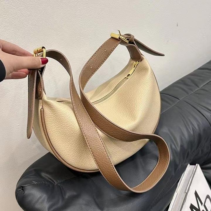 女包包夏季2024新款潮韩版时尚小众饺子包休闲百搭软面单肩斜挎包