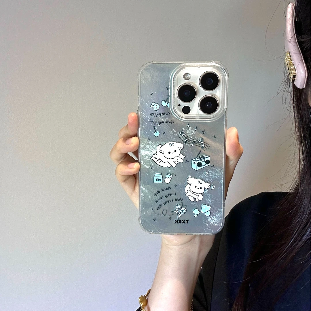 蓝色玩耍小狗适用于iPhone/华为/荣耀/小米/oppo/vivo手机壳