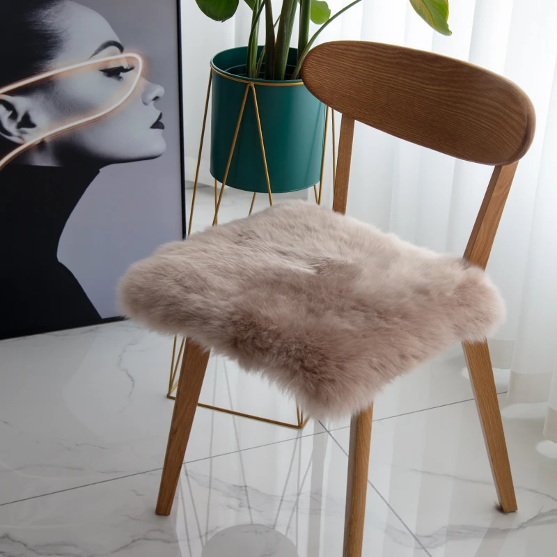 骏牧羊毛椅垫坐垫冬季沙发垫办公椅加厚纯羊毛餐椅垫澳洲羊毛垫