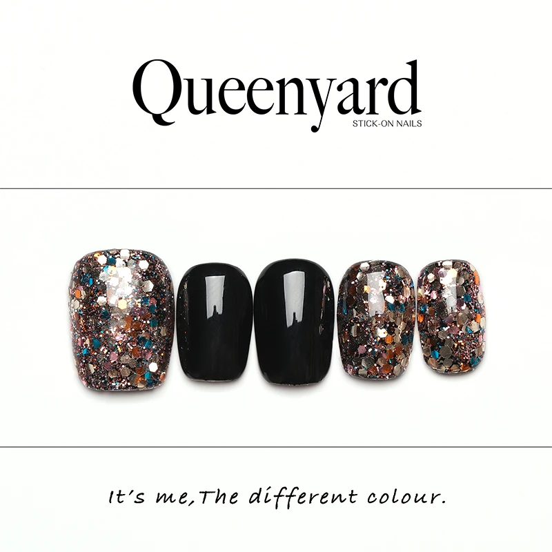 QUEENYARD【嘿～girl】 高级感显白穿戴甲2023新款ins风可拆卸果冻胶