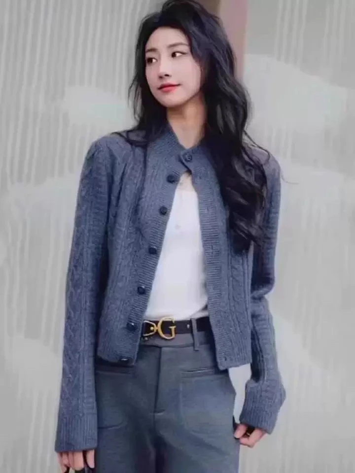 【商场同款】2024秋冬新款休闲百搭修身针织开衫毛衣外套1499209