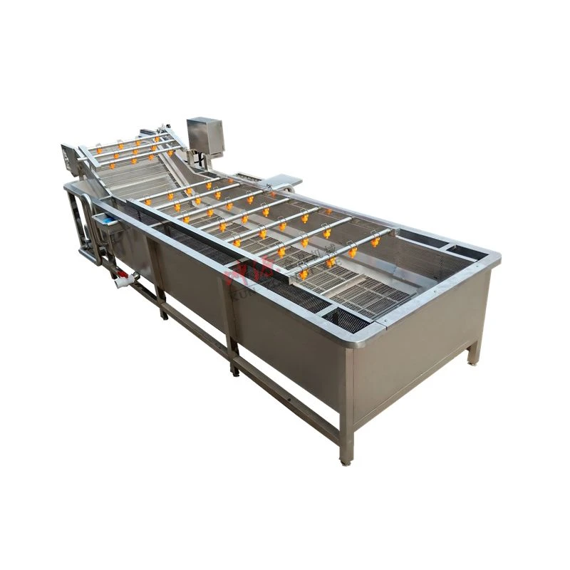 预制菜全自动蔬菜清洗机 气泡冲浪洗菜机 水果清洗加工设备多功能