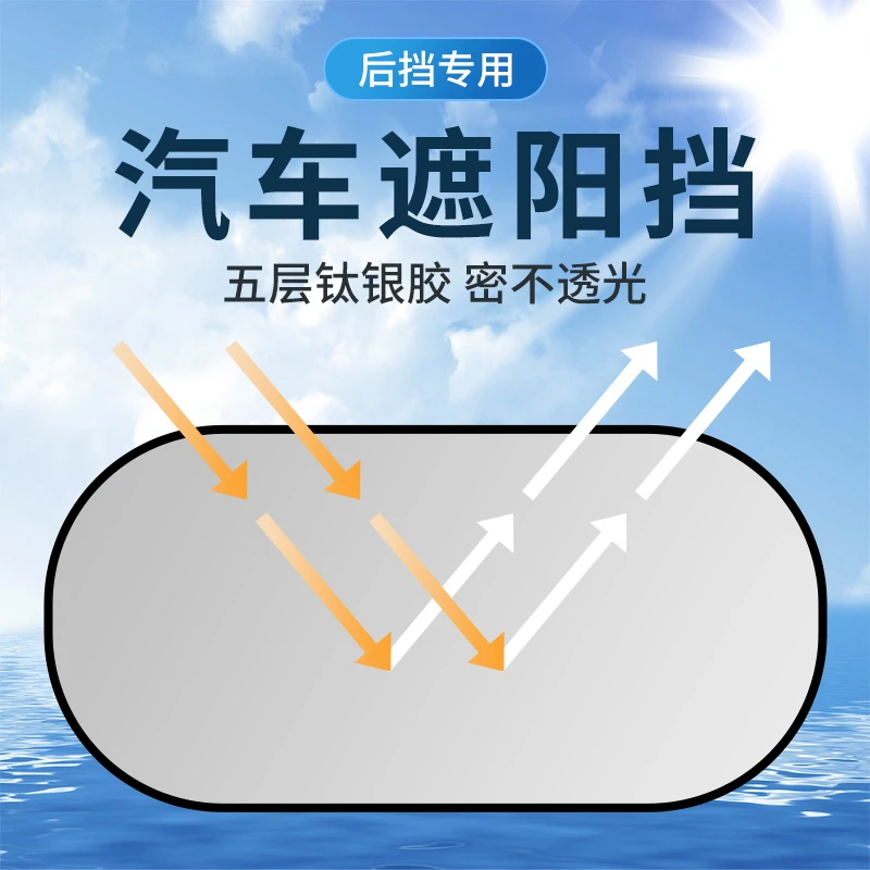【后挡不分尺寸通用，尺寸50cm*100cm】汽车遮阳后挡以及套餐