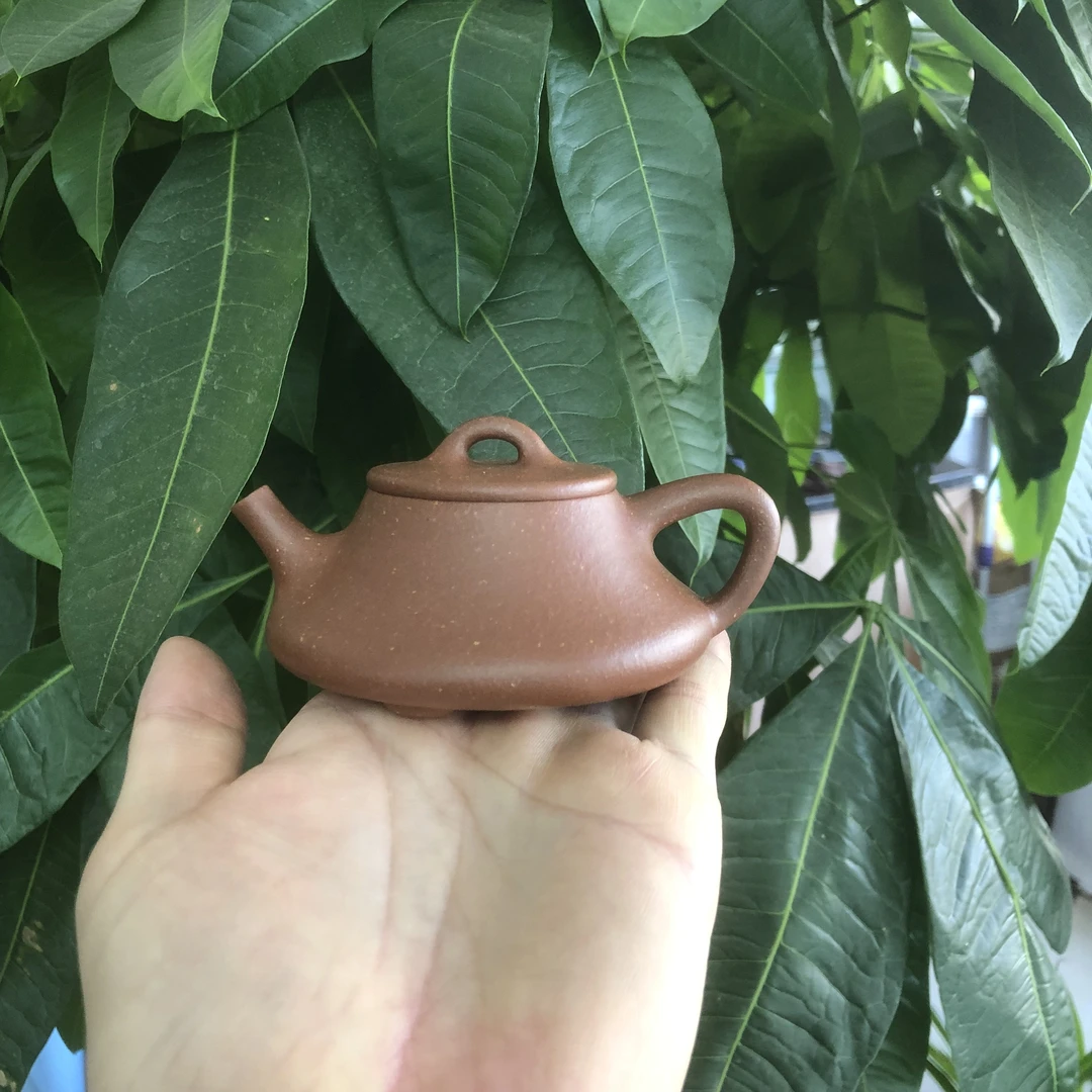 国工葛强全手工制作红降坡曲瓢壶（120cc）