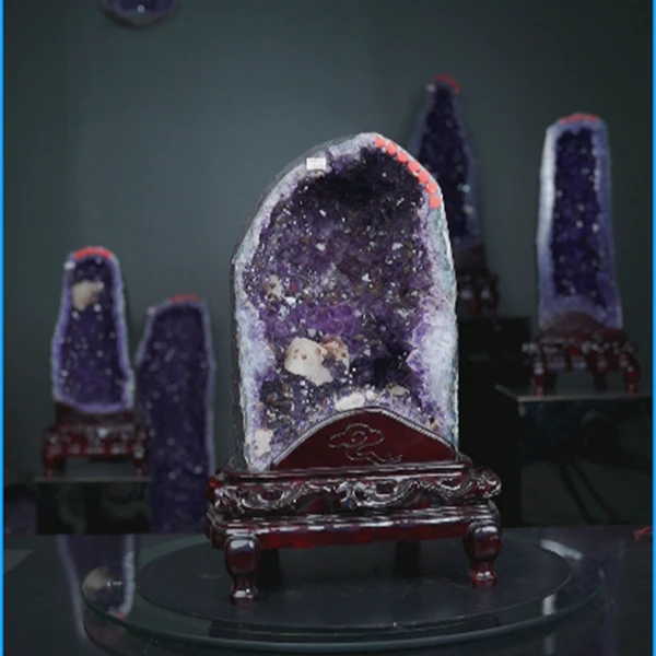 水晶天然乌拉圭家居摆件50*30