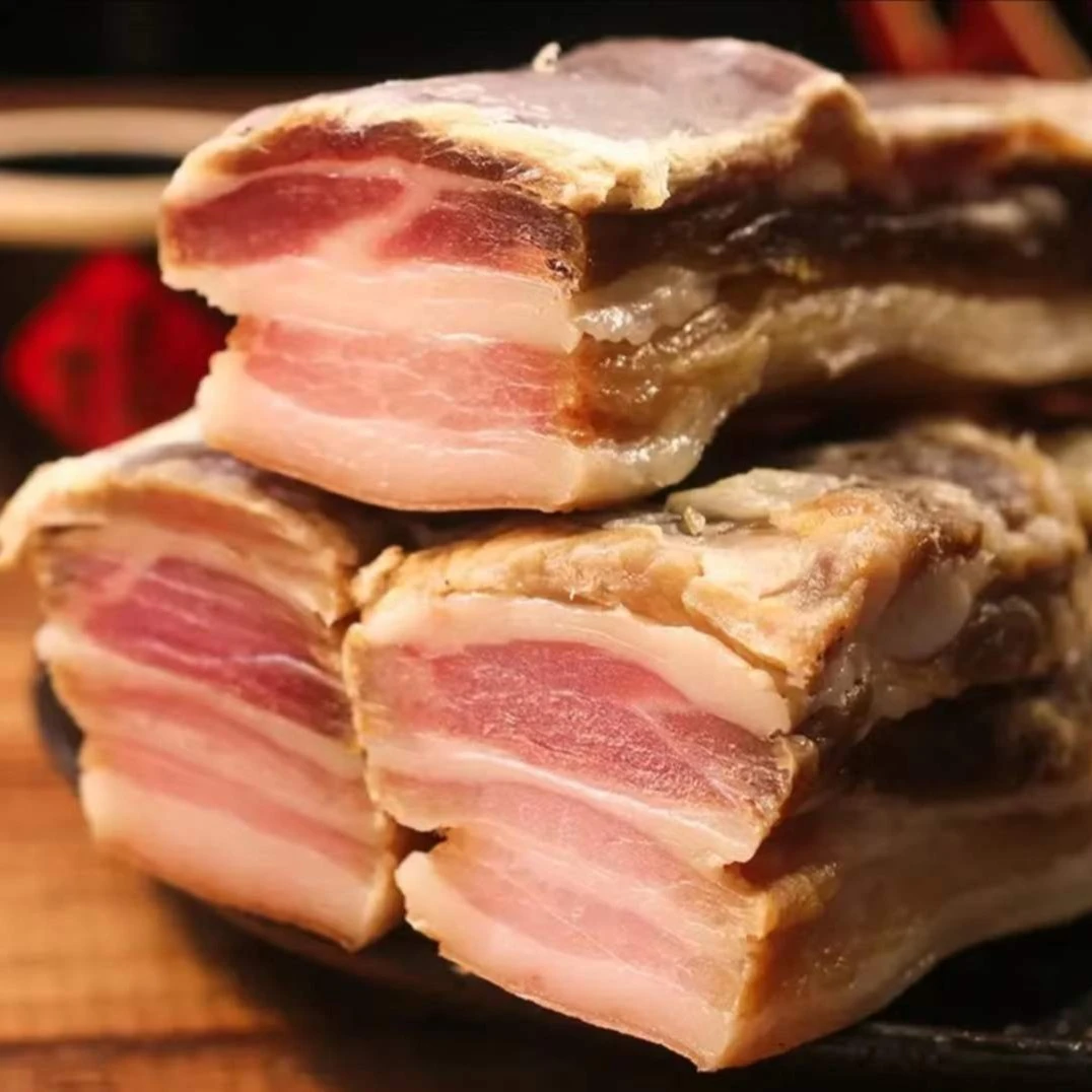 农味赞湖北荆门十里铺风干白腊肉五花肉1/2/3斤 优选腊味