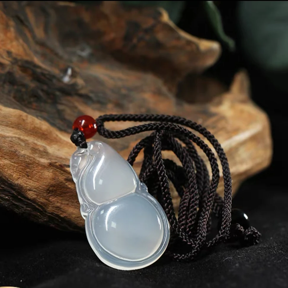 【缅甸亿翠记】天然玛瑙玉髓葫芦挂件 /多样性发其一/