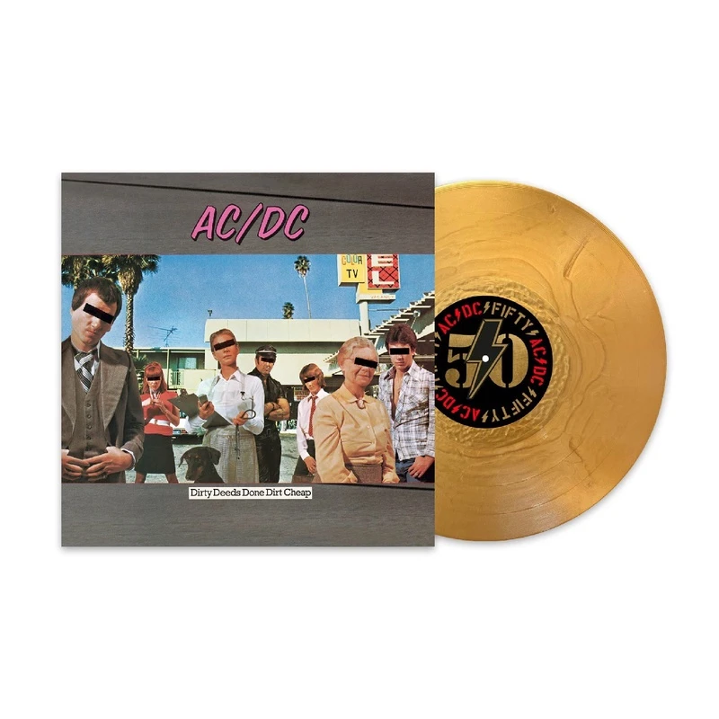 AC/DC – Dirty Deeds Done Dirt Cheap 12寸LP金色胶50周年纪念版