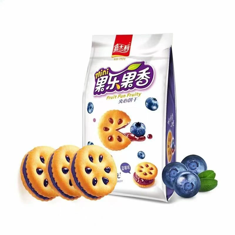 嘉士利 果乐果香蓝莓口味果酱夹心饼干85克 到手5袋（24年3月到期）