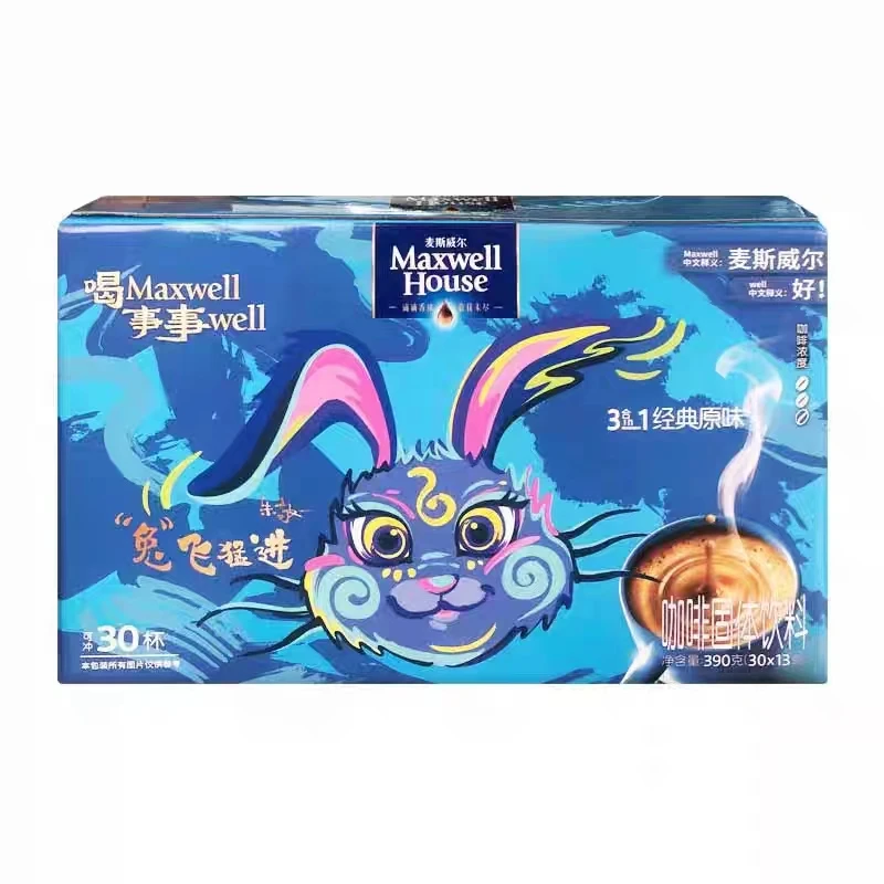 麦斯威尔 3合1经典原味咖啡固体饮料390克 到手1盒（24年12月到期）