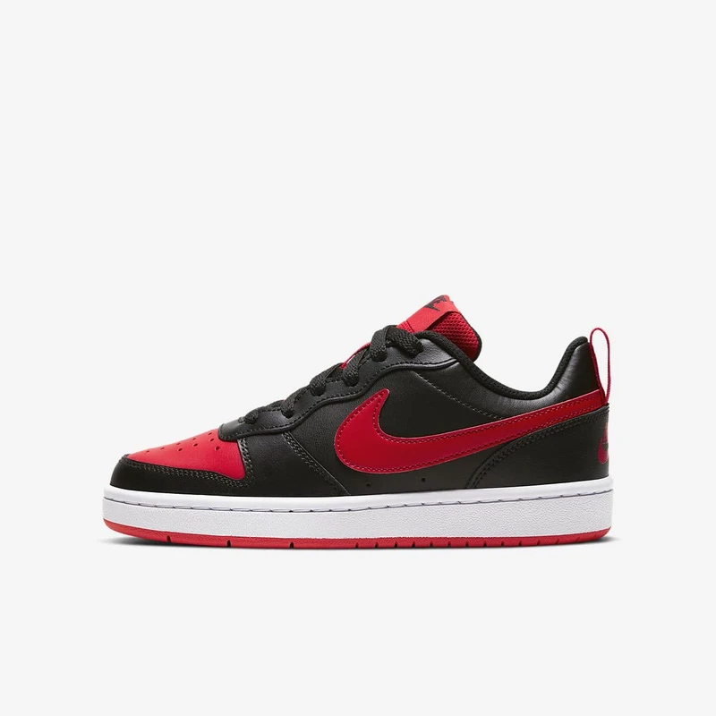 Nike/耐克女鞋Court Borough低帮运动休闲板鞋黑红复古BQ5448-007