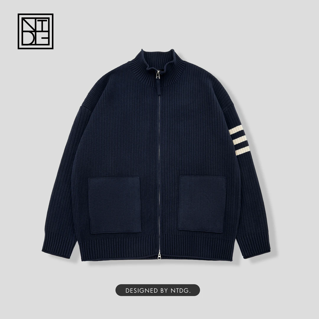 学院风针织毛衣秋季宽松百搭外套24612