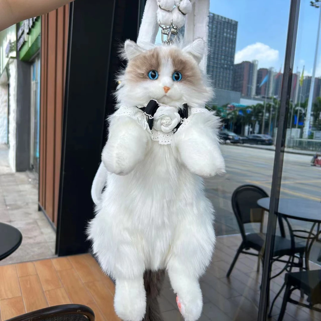 网红同款仿真布偶猫背包玩偶小猫咪毛绒娃娃玩偶公仔玩具女生礼物