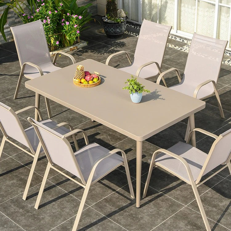 户外桌椅 庭院花园桌椅组合室外休闲露天外摆铝合金伸缩桌椅