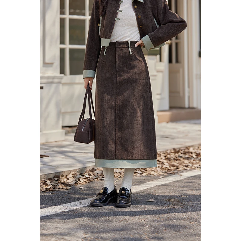 【专柜门店】谜秀时尚气质高级感小香风半身裙MXD43B0512