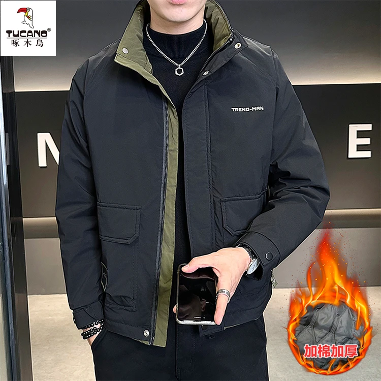 TUCANO/啄木鳥加棉夹克韩版潮流时尚百搭工装青年外套休闲棉衣
