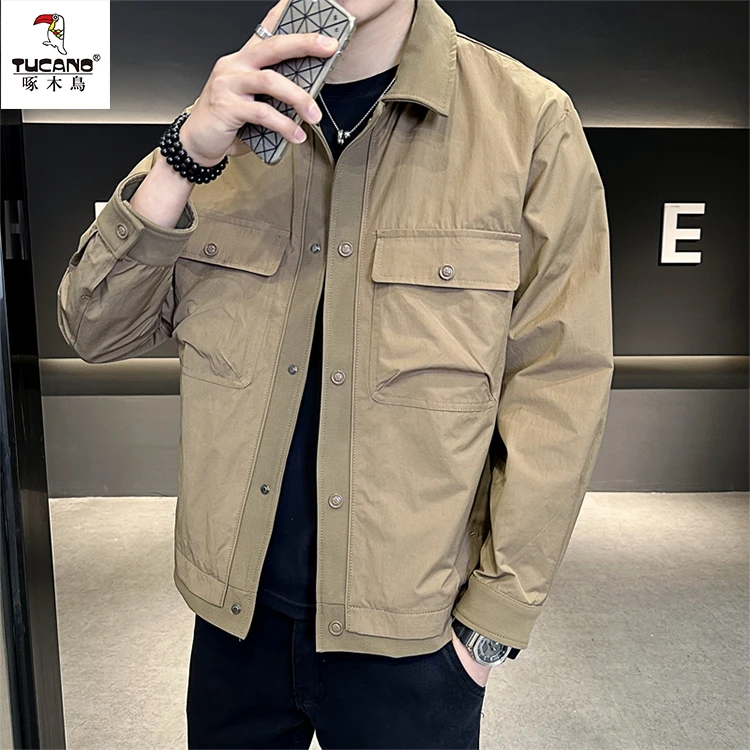 TUCANO/啄木鳥休闲男外套新款翻领帅气潮流韩版修身夹克百搭时尚