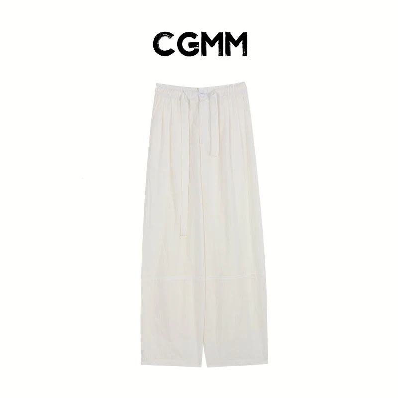CGMM/橱柜密码新款高级感山本裤垂感时尚松紧高腰阔腿裤DSOMB038