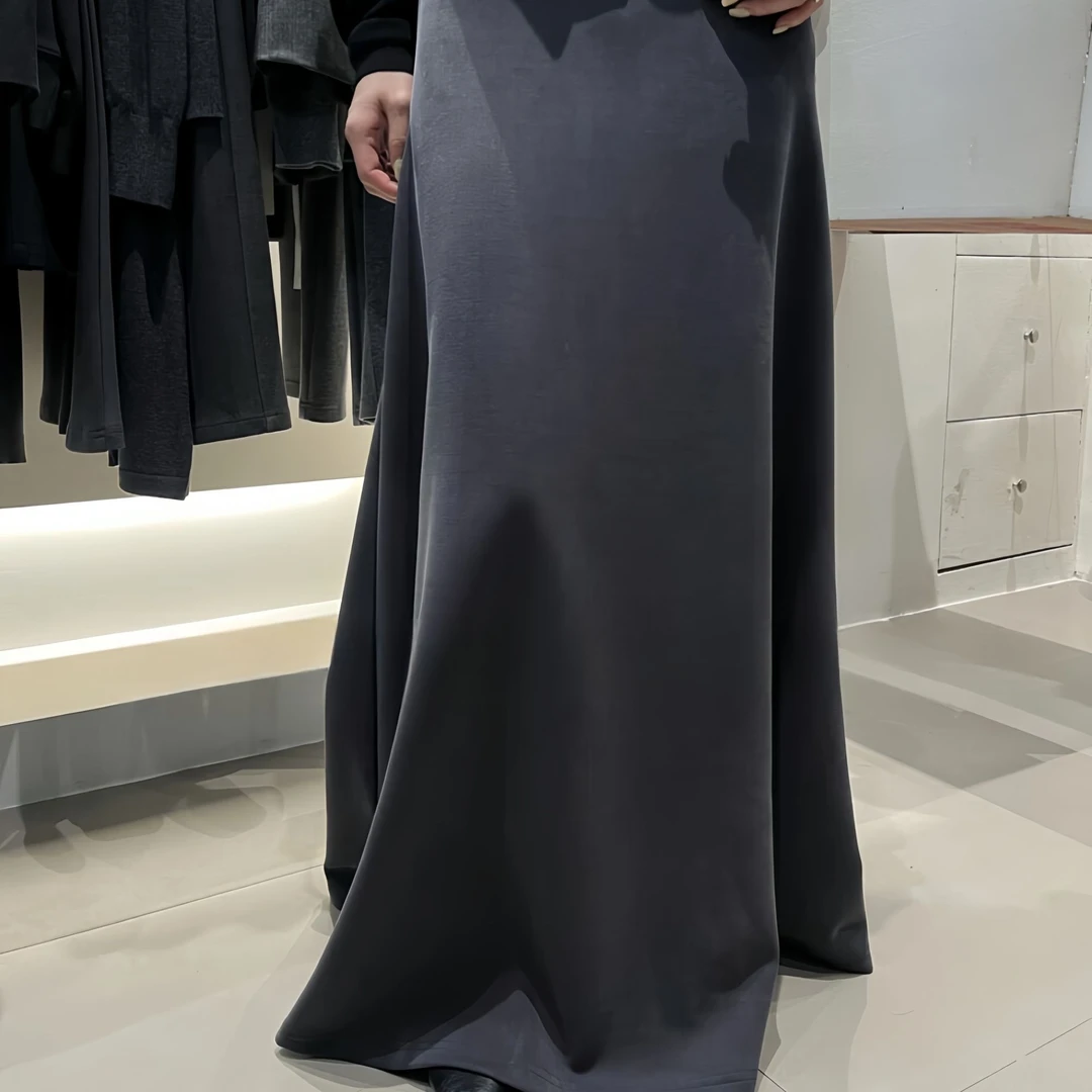 DOU×【清冷疏离】初春新款显瘦加绒垂感A字大裙摆鱼尾半身裙