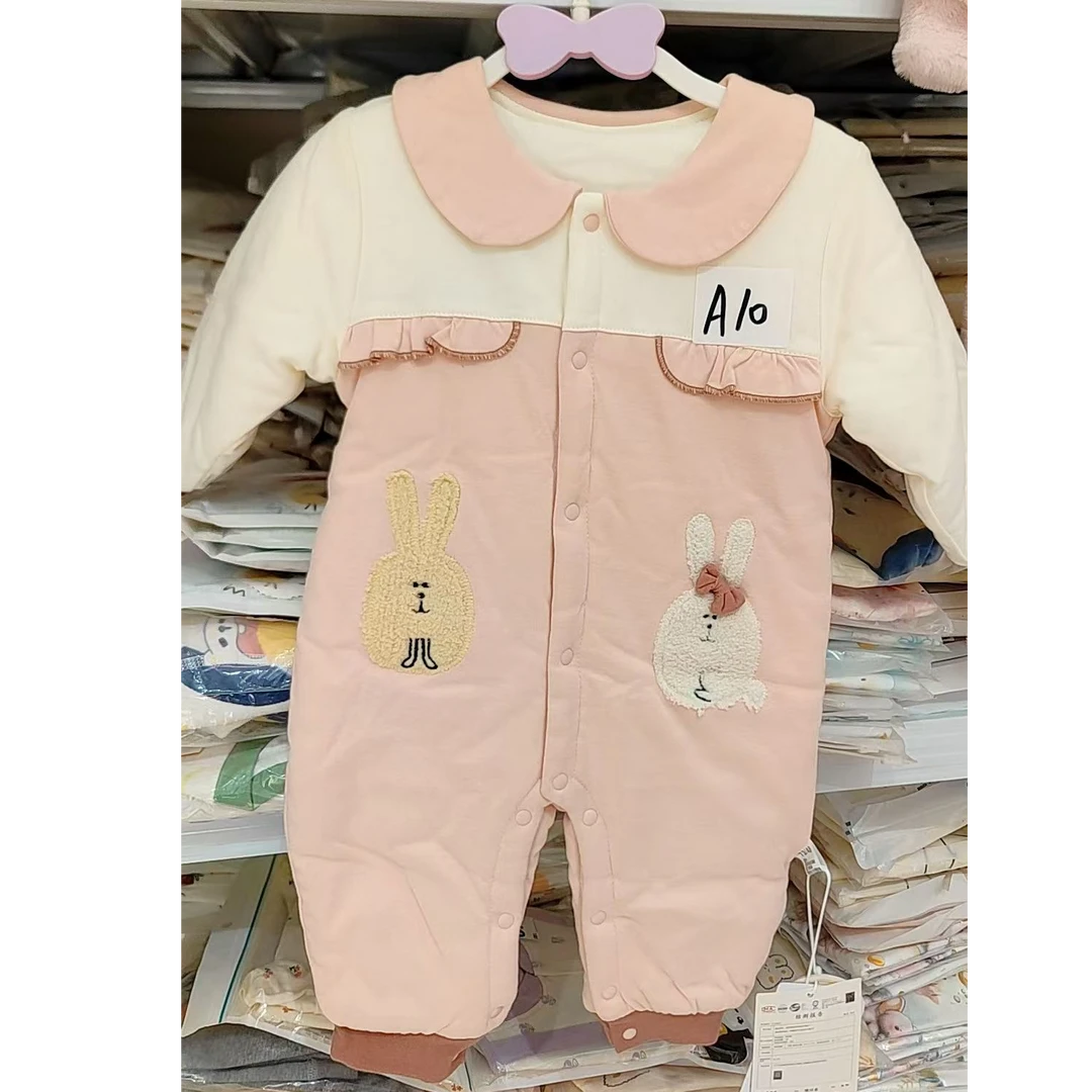 小小象谷宝宝哈衣120克棉连体冬季保暖婴童