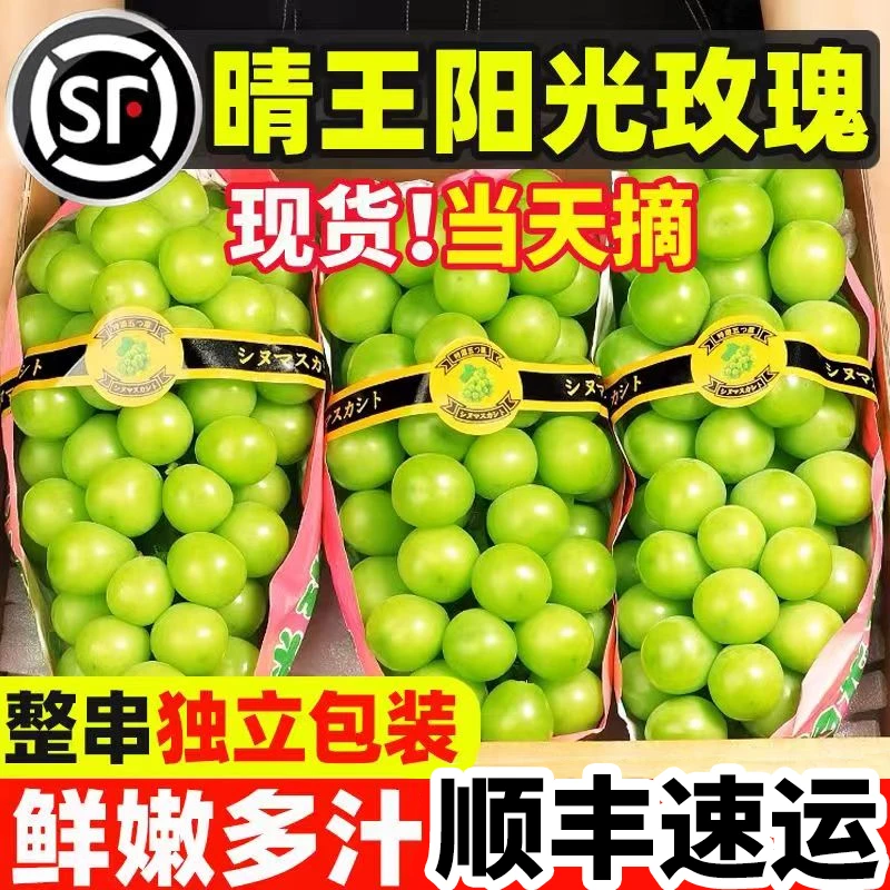 特大果买3斤送3斤阳光玫瑰应季现摘现发孕妇新鲜水果青提晴王葡萄