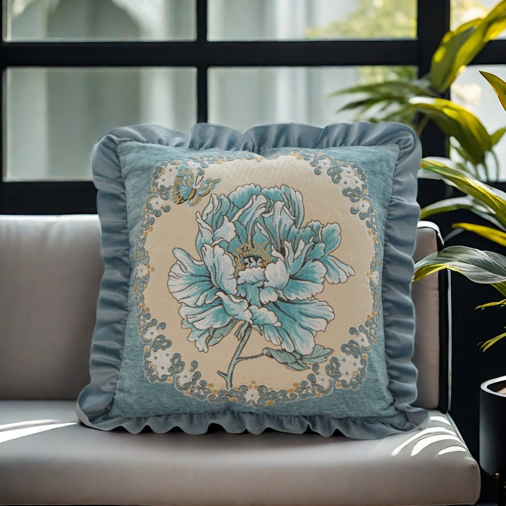 欧式抱枕沙发客厅家用高档不含芯大靠背床头靠垫套美式新款腰枕垫