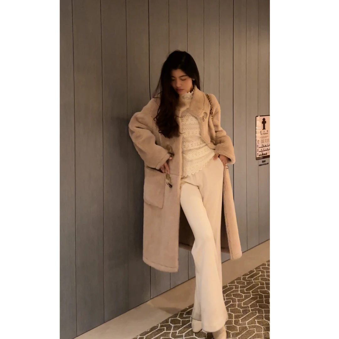 【N·COU】24冬新款【冬不寒】百搭100绵羊毛外套DY22031