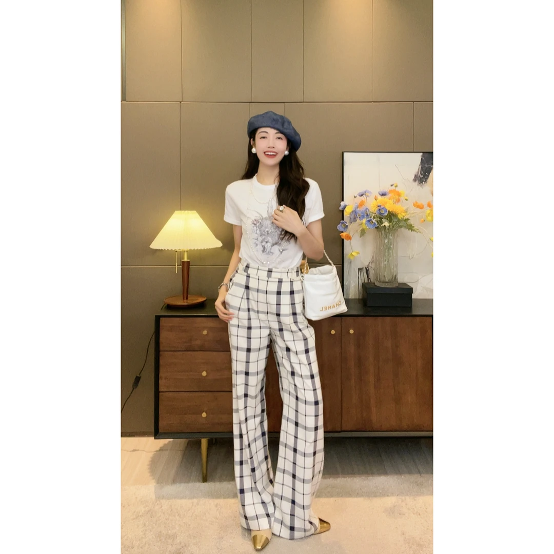 【N·COU】23夏新款【第一印象】休闲通勤阔腿裤套装-DY21091