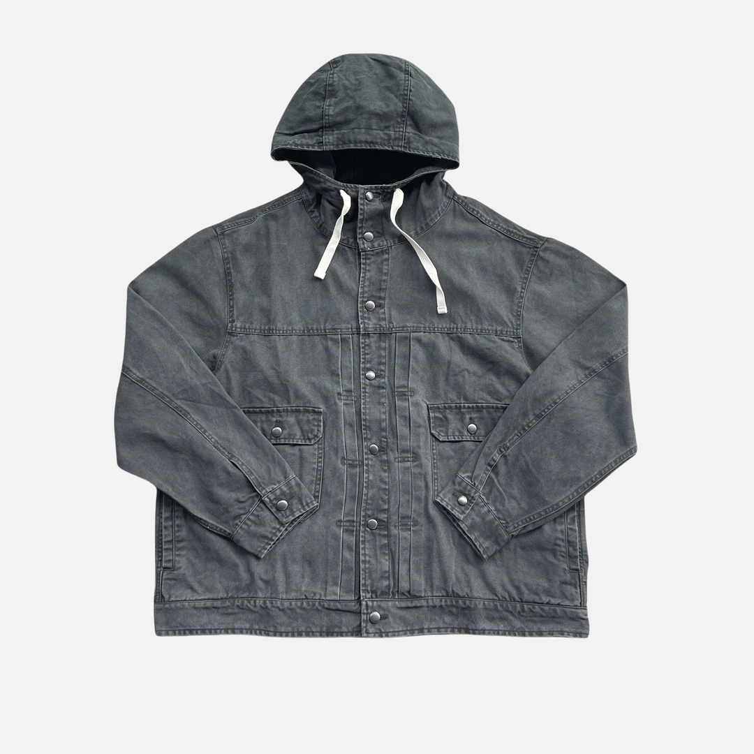 【半价清货】【NO退NO换】重磅水洗全棉马丁帆布色彩夹克--0087