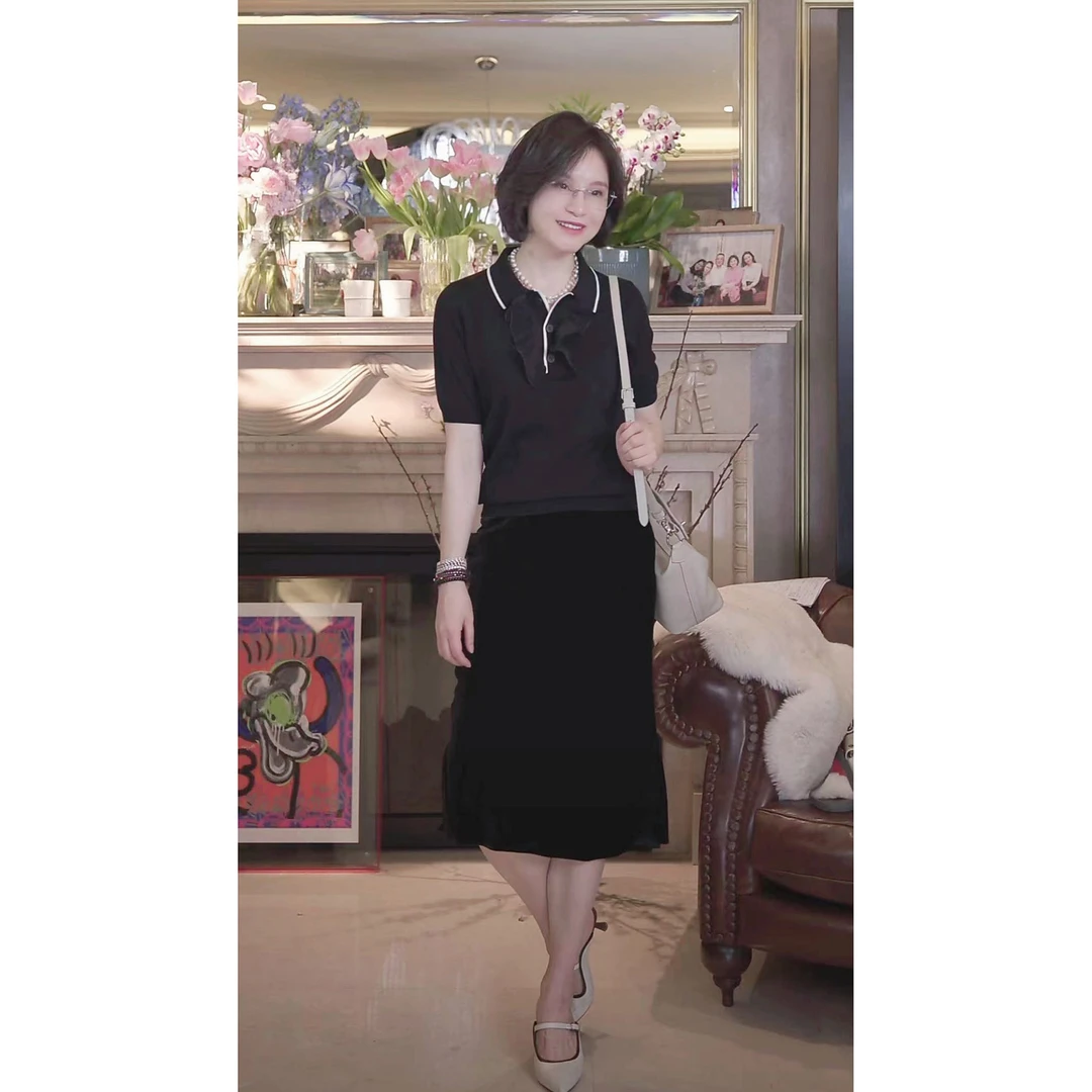 我是摩羯 女神的新衣 兰精天丝匹马棉桑蚕丝老钱风polo针织