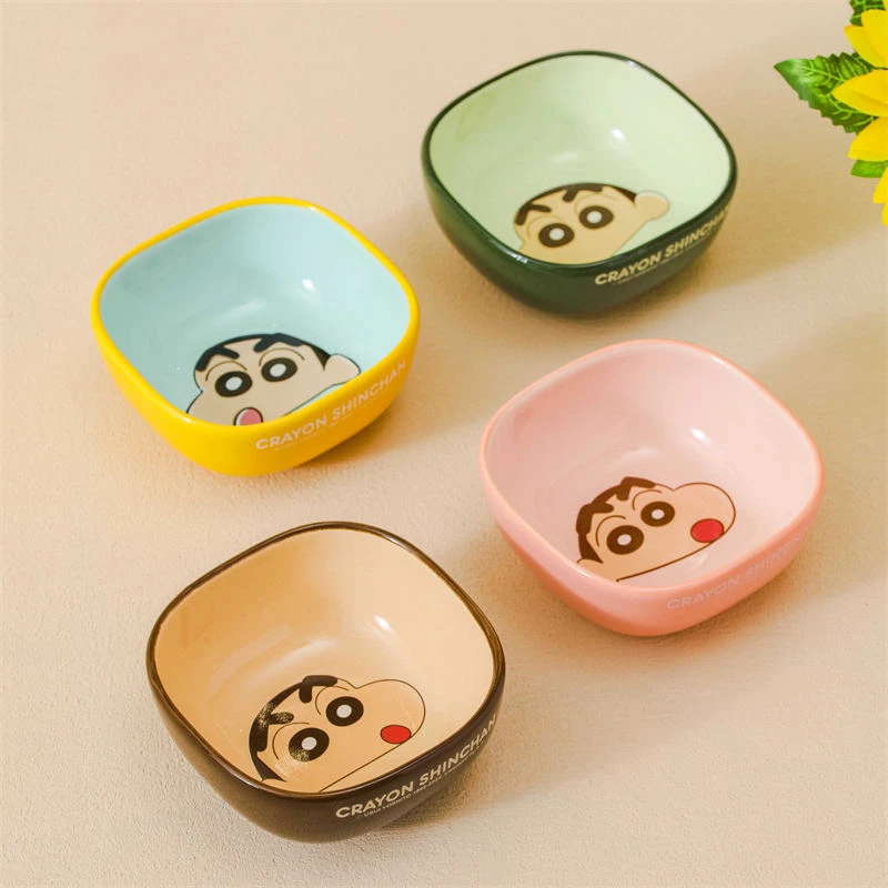 陶瓷餐具LBXX系列方形小吃碟4个混装